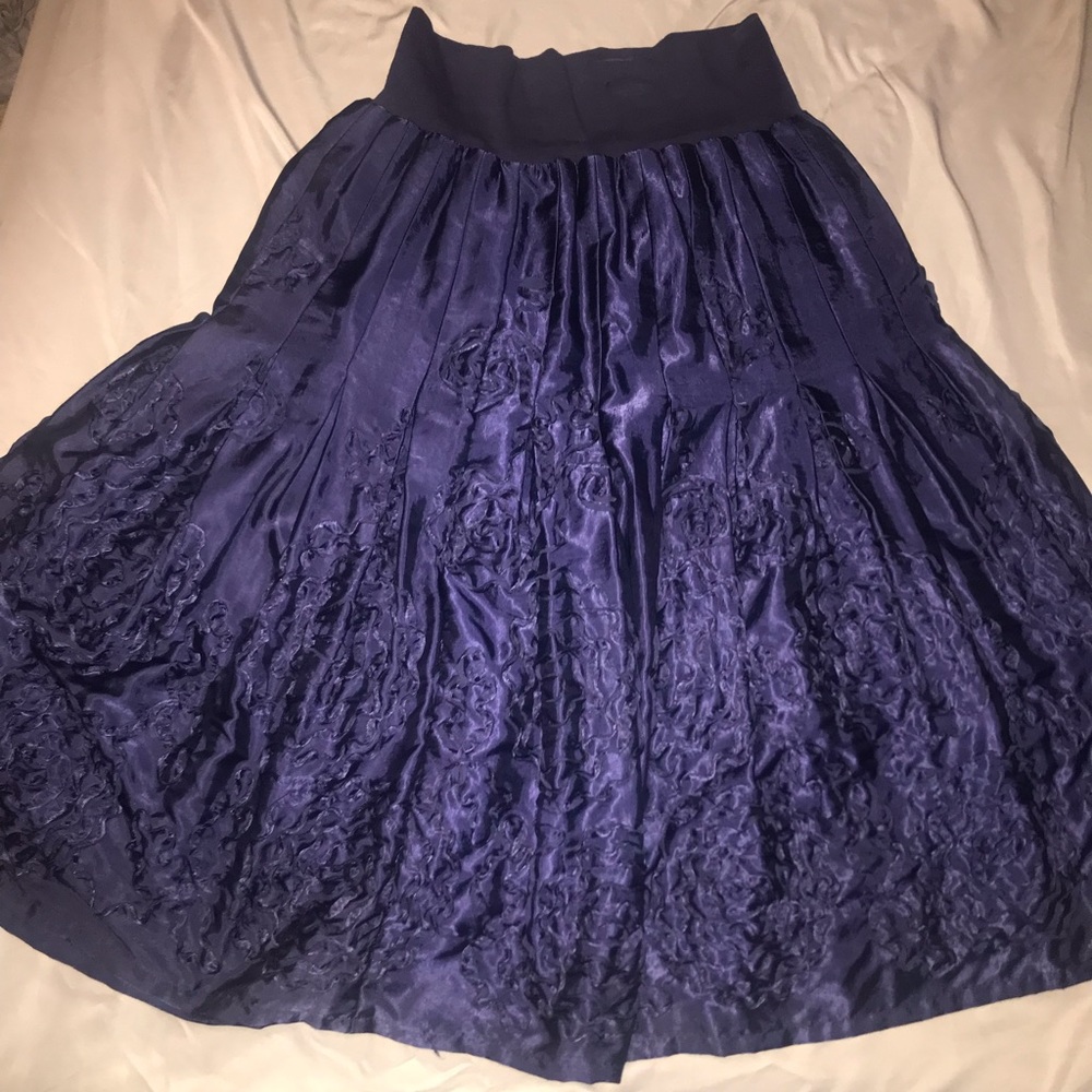 Detailed Navy Skirt